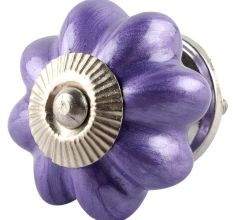 Neon Purple Ceramic Melon Dresser Knob Online